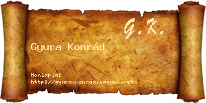 Gyura Konrád névjegykártya